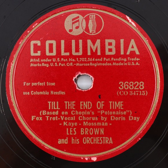 Les Brown - Till The End Of Time / He'll Have To Cross Atlan 78 rpm Record 36828 - Picture 1 of 16